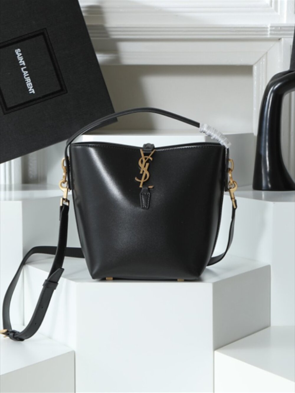 Yves Saint Laurent Black Cylindrical Bag